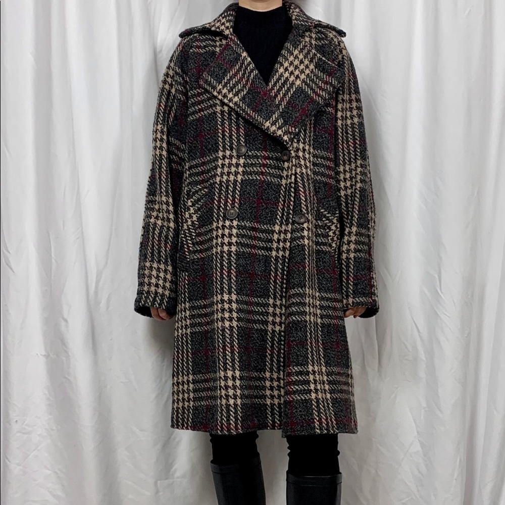 Korean Style Plaid Women Winter Coat
